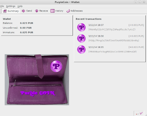 purplecoin QT wallet